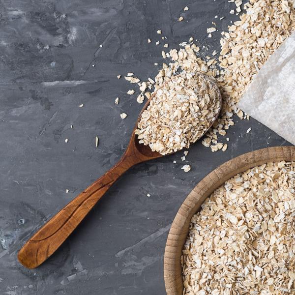 Wooden spoon with Glanbia Ireland quick cut oats