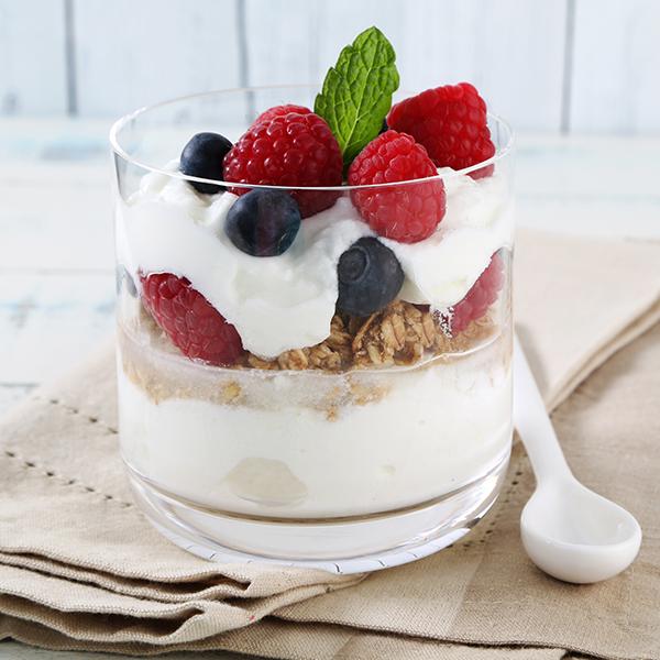image of a yoghurt pot with fruit