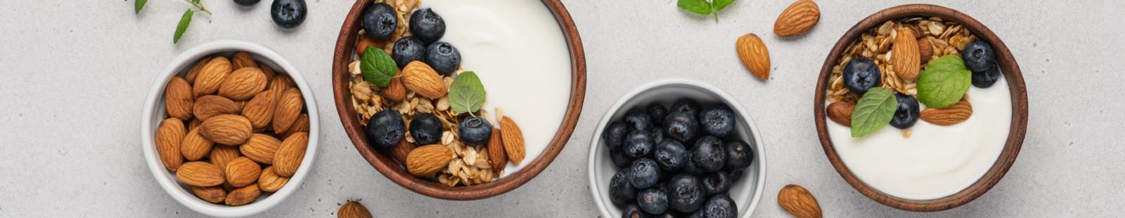 image of fruit yoghurt and nuts